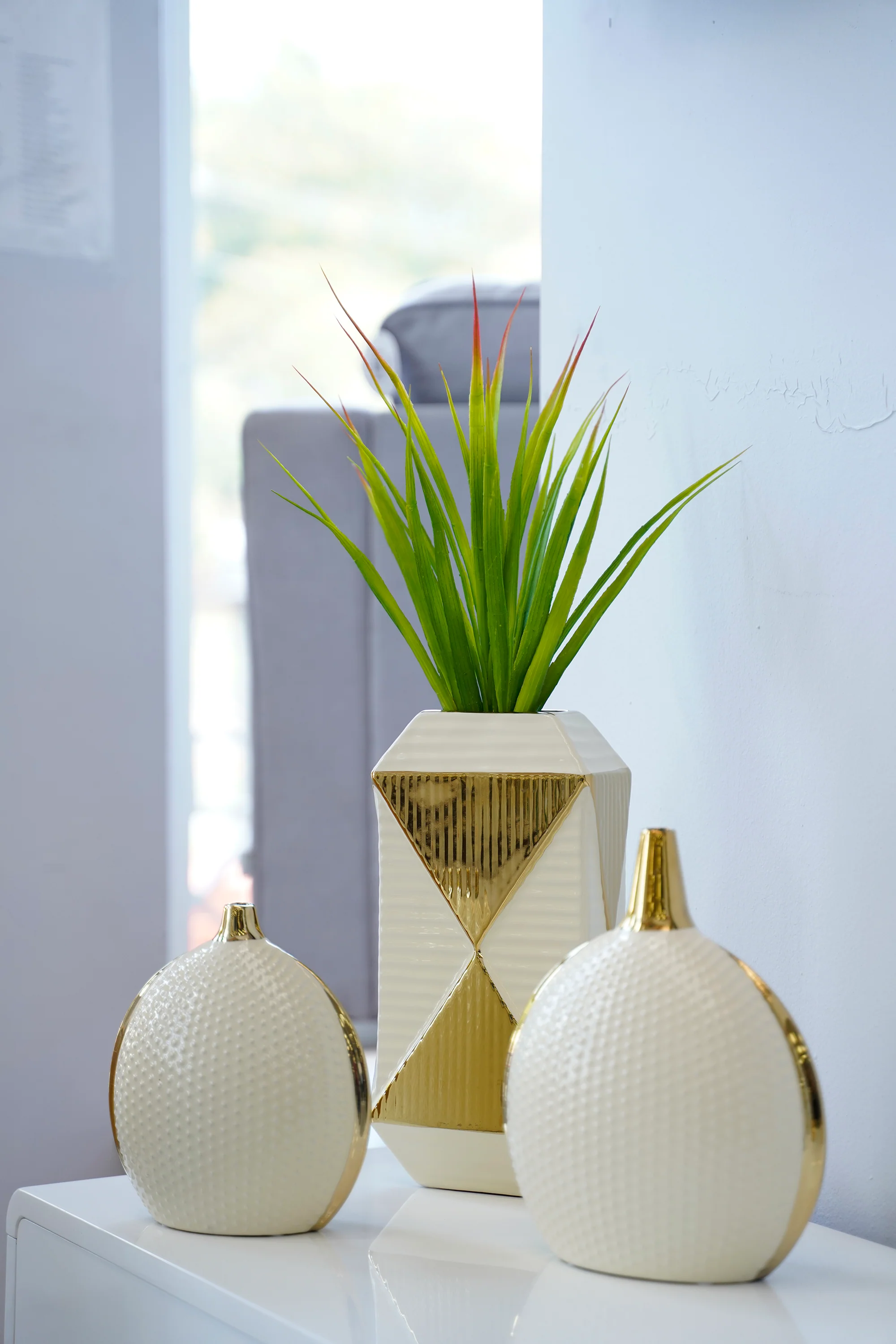 11" Gold/Cream round ceramic - Pur collection - Image 5