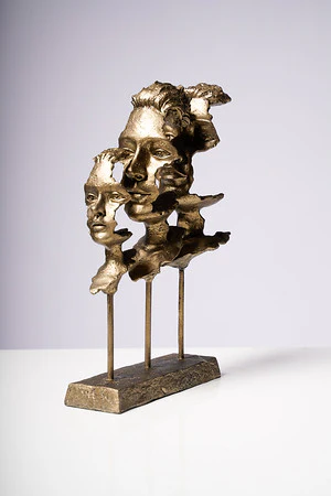 12"FAMILY BUST ANTIC GOLD - Image 2