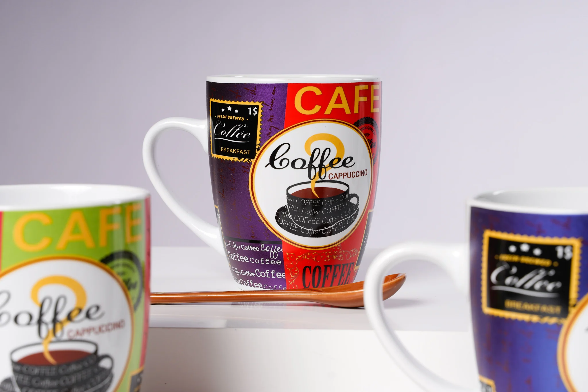 12oz Coffee Time Set/4 Mugs- Coffee Blends - Image 5