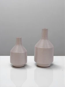 13" TAUPE MATTE VASE - Image 2