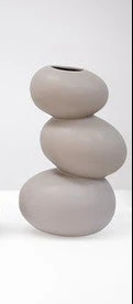 13" TAUPE MATTE VASE - Image 2