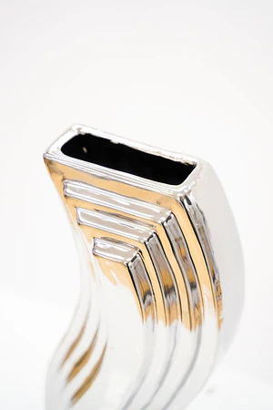 16"  Titanium Silver Vase - Image 3