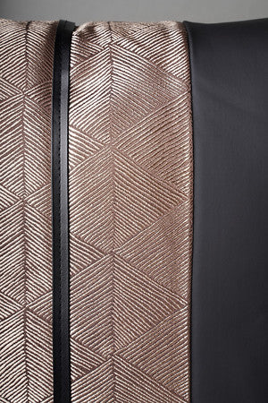 16" x 16" BLK/GLD/GREY CUSHION - Image 2