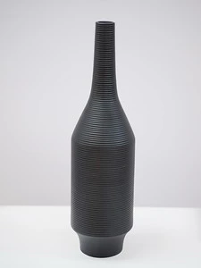 18" BLACK MATTE VASE