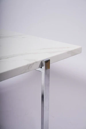 25" END TABLE WHITE MARBLE - Image 3