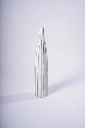 30" WHITE  WOOD VASE