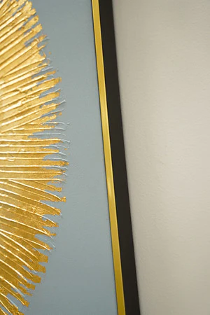 32" X 32" GOLD CIRCLE GOLD FOIL/GOLD FRAME - Image 3