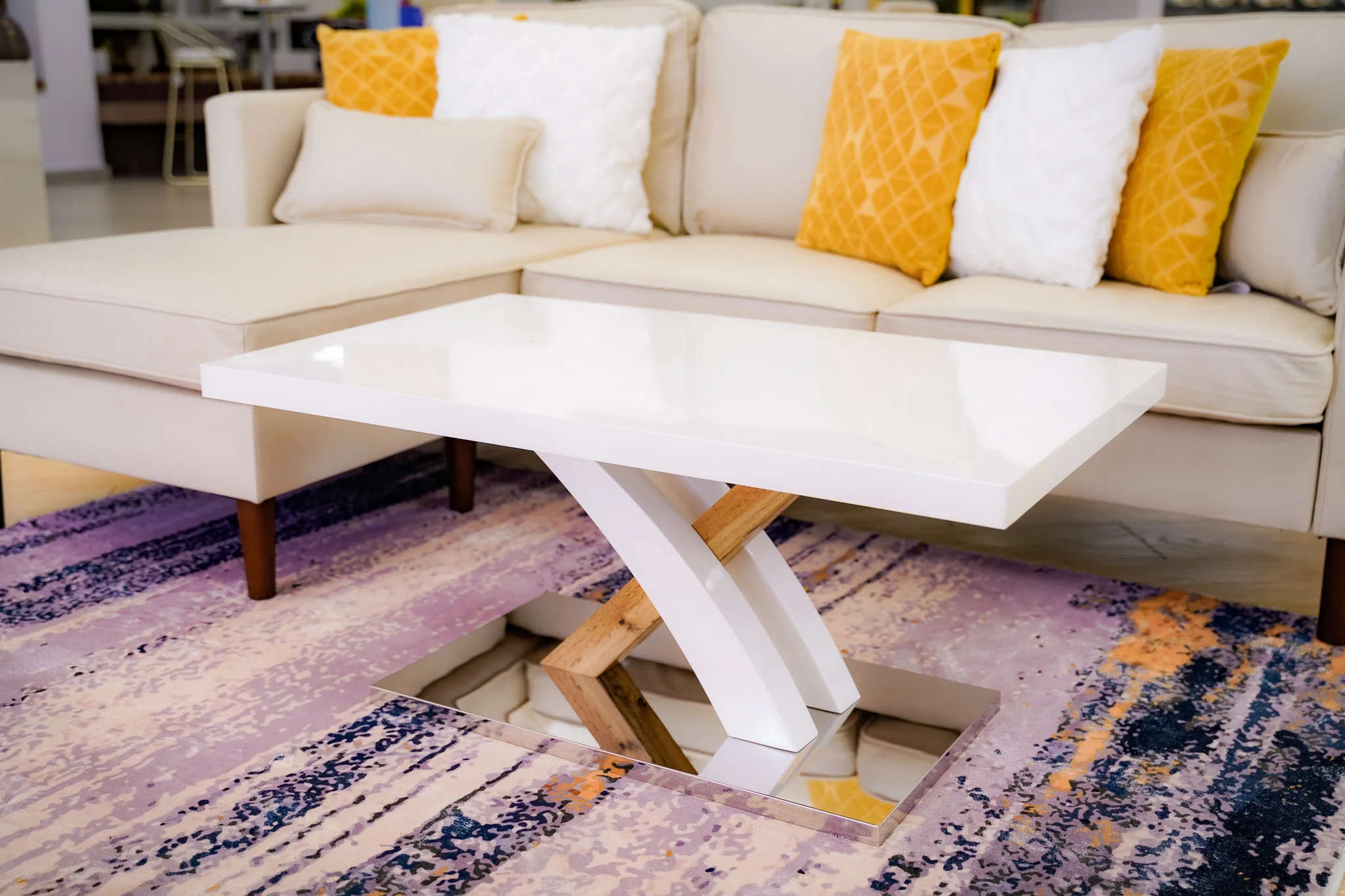 39" Grace Coffee Table Gloss White - Image 4