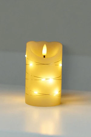 5" Candle w/Light w/Flame