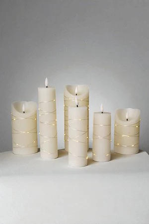 7" Candle w/Light w/Flame - Image 3