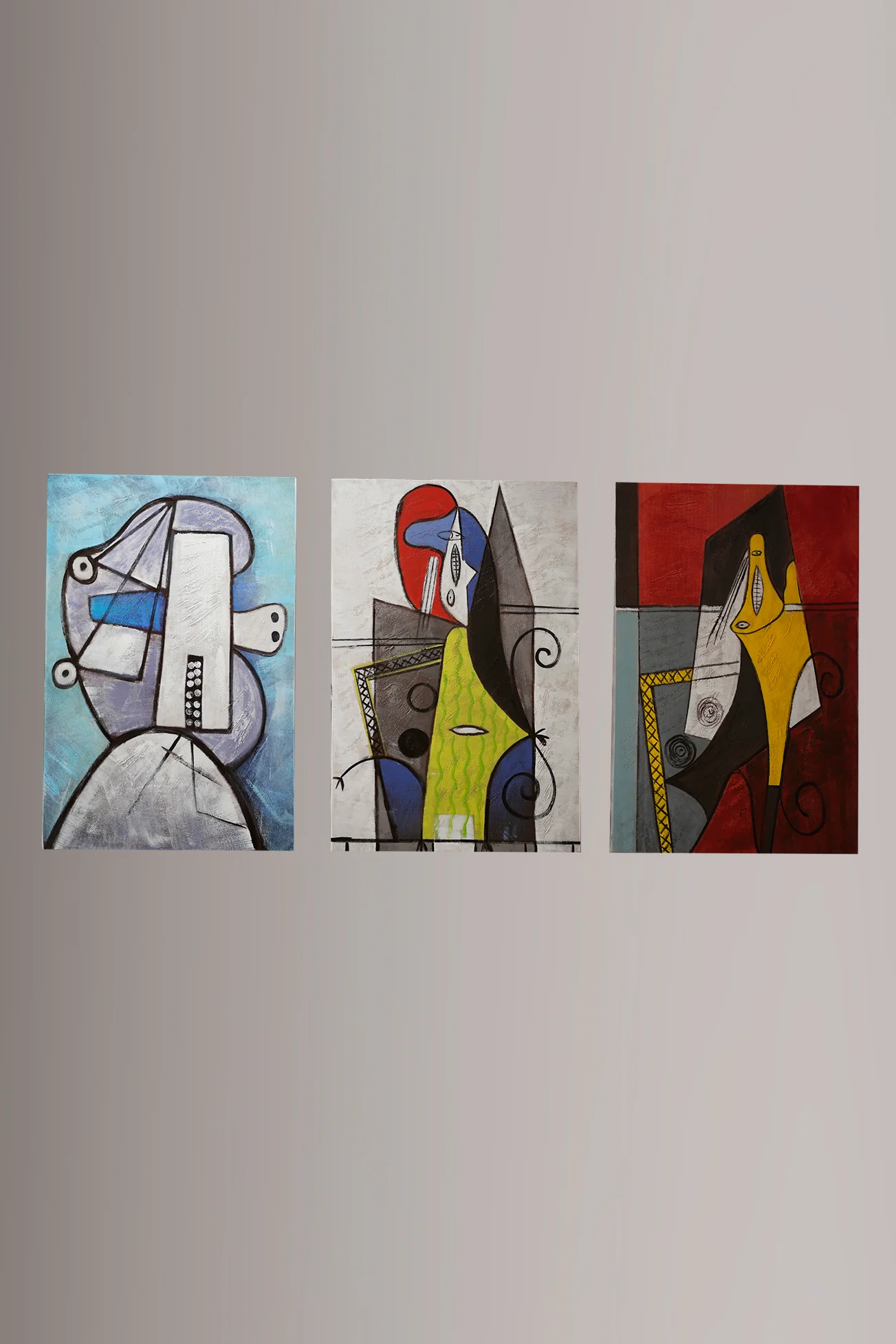 36"x72" Modern II Canvas 3 Set - Image 3