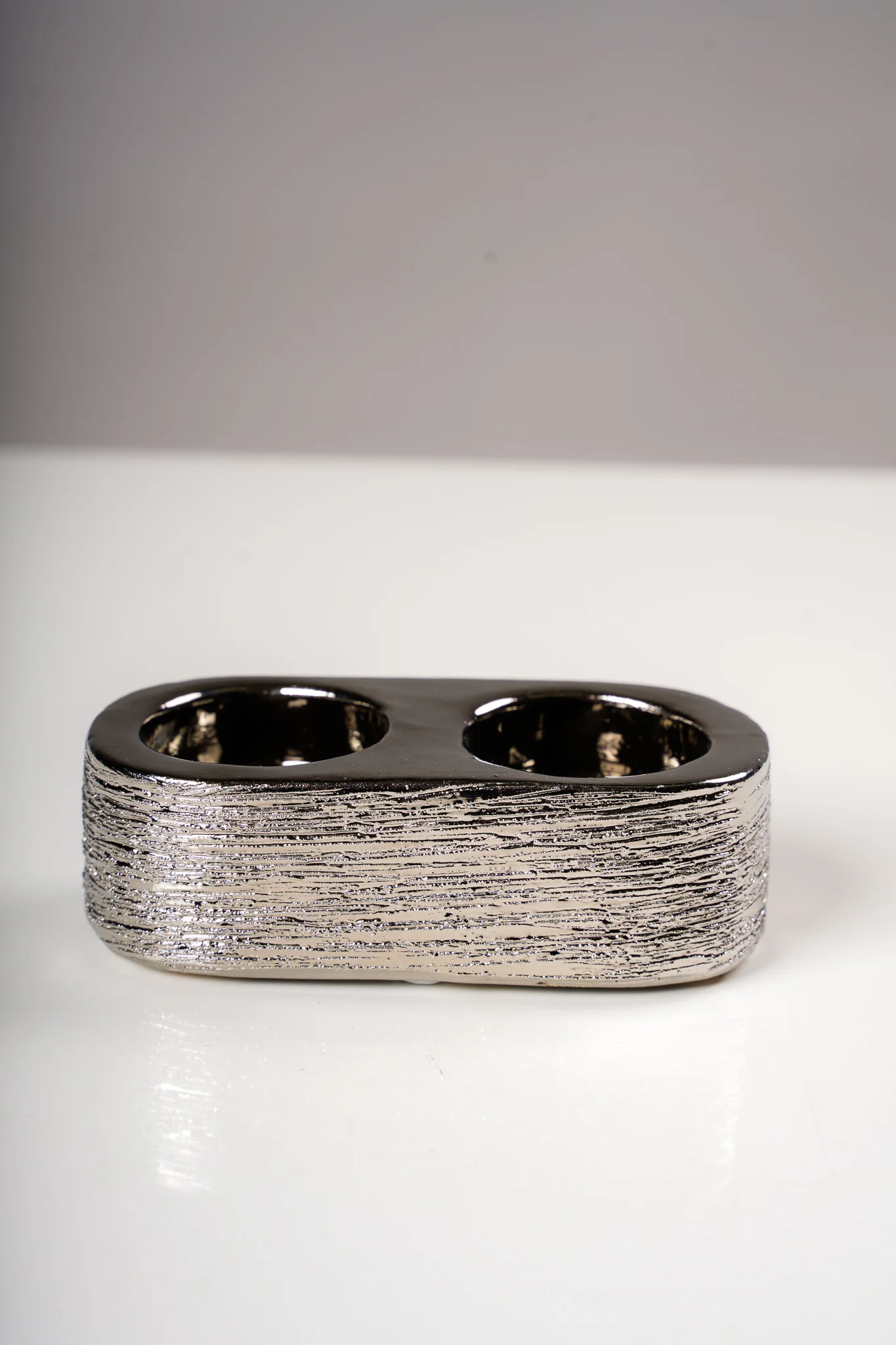 Candleholder Titanium Silver - Nicola Collection