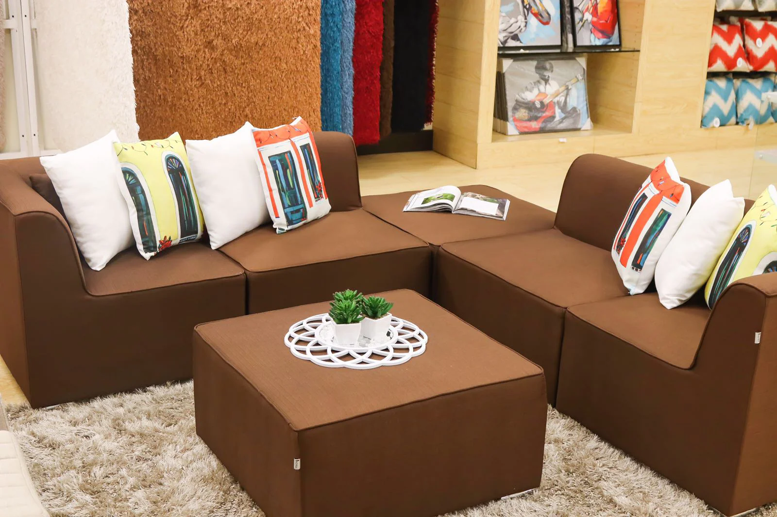 Unique Single Sofa- Brown - Image 3