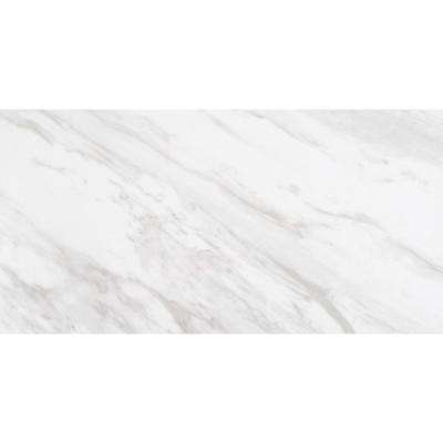 White Marble Polished Finish Tile (2pc Box) - Nouveau Collection - Image 2